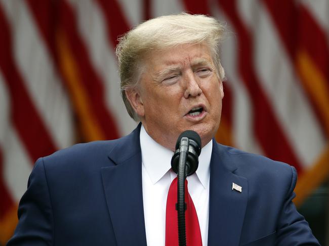 President Donald Trump speaks during a news conference in the Rose Garden of the White House, Friday, May 29, 2020, in Washington. (AP Photo/Alex Brandon)