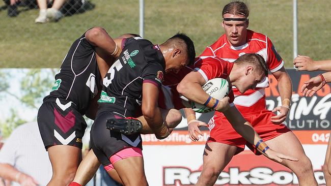 Palm beach Currumbin SHS 3. Reef Sommerville, Palm beach Currumbin SHS vs Marsden SHS, Wynnum Manly Leagues Club. Picture: Liam Kidston.