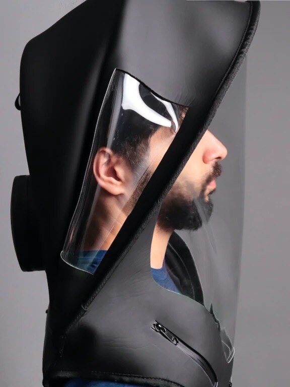 The BioVYZR has an anti-fogging face shield. Picture: Vyzr Tech