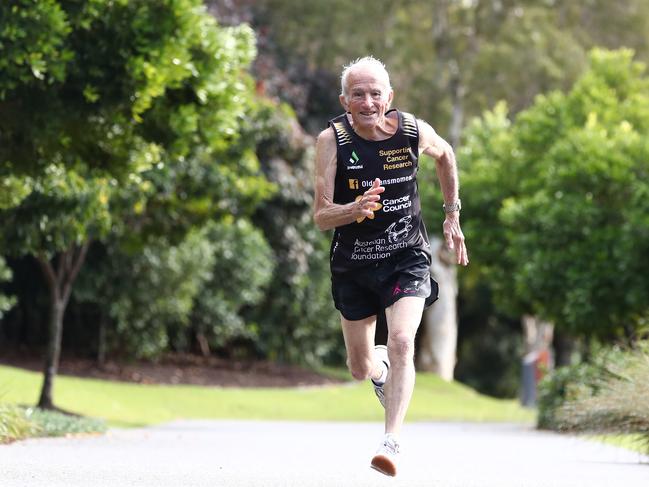 Robert Kendall , 81 is preparing for the half marathon at Broadwater Parklands. Photograph: Jason O'Brien