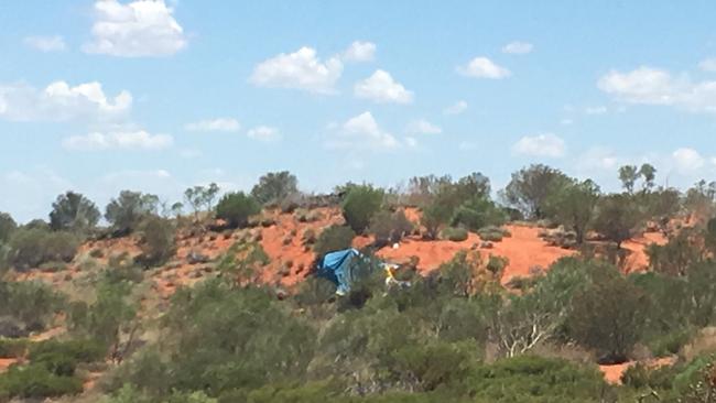 Site of helicopter crash near Yulara.