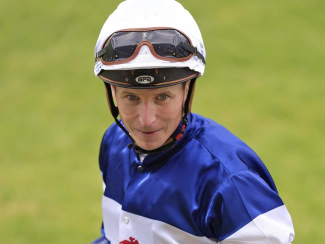 NEWCASTLE, AUSTRALIA - NOVEMBER 13: James McDonald on Mightybeel returns to scale after winning race 5 the Alf Kneebone Trans Tasman Trophy Benchmark 88 Handicap during Sydney Racing at Newcastle Racecourse on November 13, 2021 in Newcastle, Australia. (Photo by Mark Evans/Getty Images)