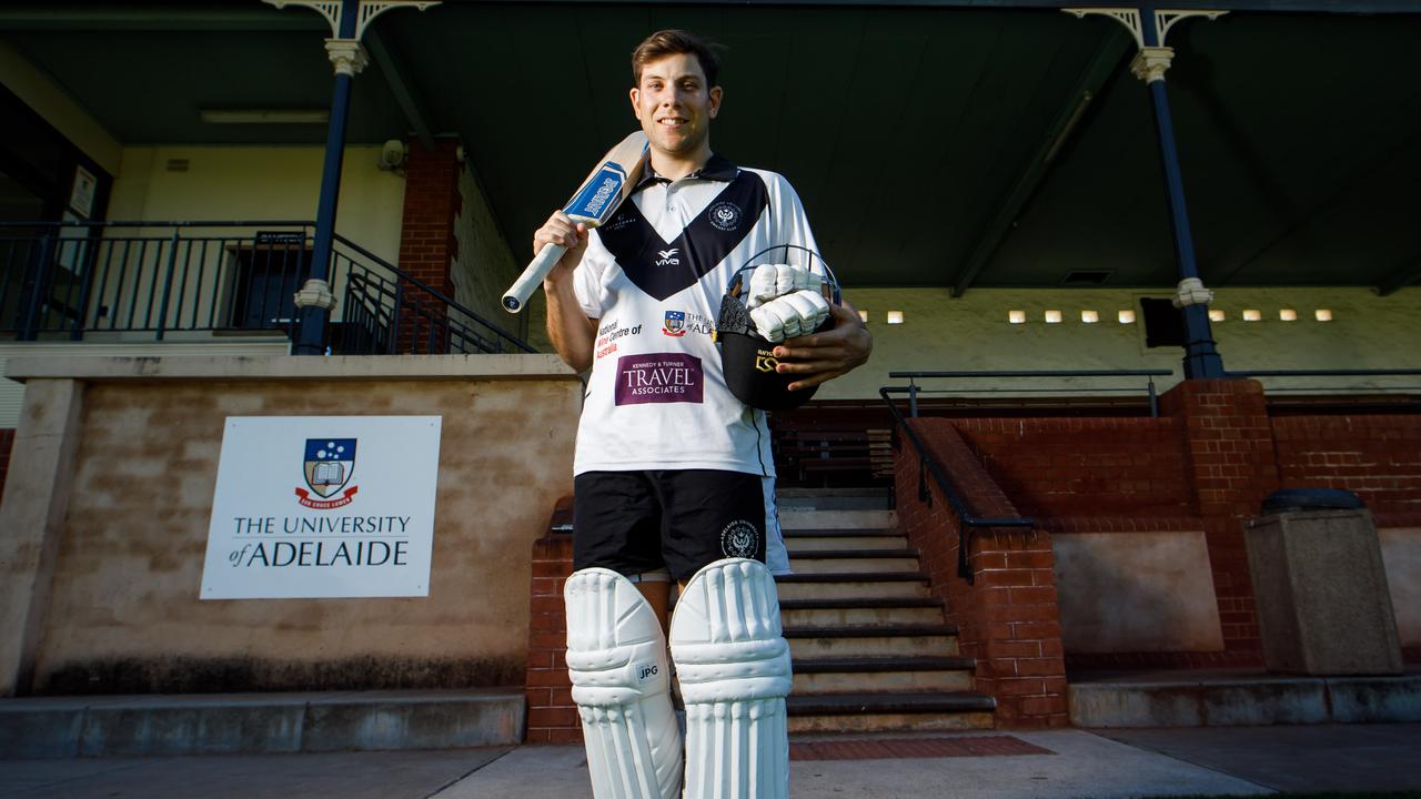 Adelaide University star cricketer Ben Wakim is photographed in Adelaide, South Australia, Wednesday, November 8th 2017. (AAP Image/James Elsby). Ben is averaging 412 this season.