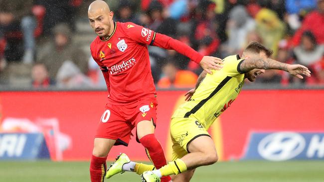 Adelaide United midfielder James Troisi in A-League action for the Reds. Picture: Robert Cianflone/Getty Images