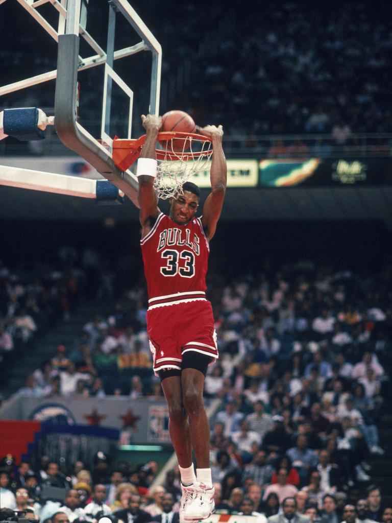 Scottie Pippen was a star for the Chicago Bulls during their golden run in the 1990s. Picture: Focus on Sport via Getty Images