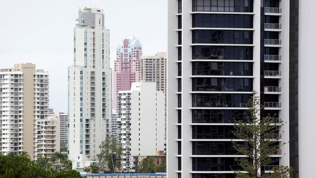 Generic shots of apartments in Surfers Paradise. Surfers Paradise tops the country for the most number of units sold. Pic Jono Searle.