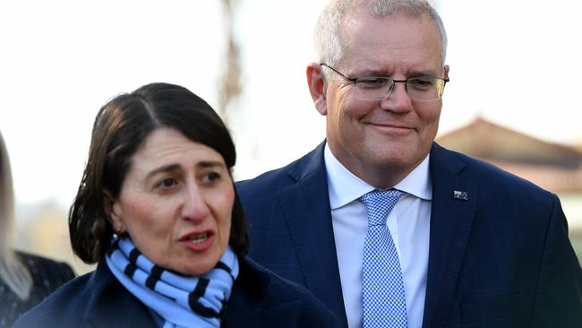 NSW Premier Gladys Berejiklian and Prime Minister Scott Morrison have been slammed. Picture: Bianca De Marchi