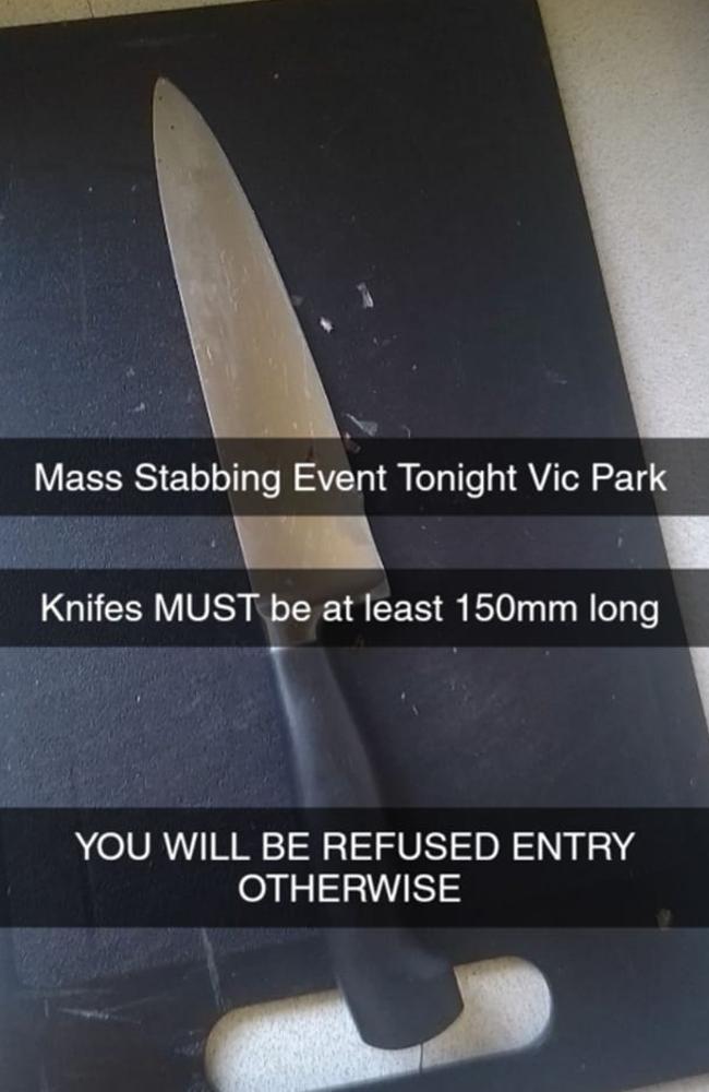 Police issued a warning to avoid the park after the event was promoted online. Picture: Supplied