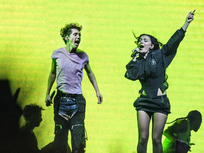 Charli XCX and Troye Sivan in London. Picture: Katja Ogrin/Redferns