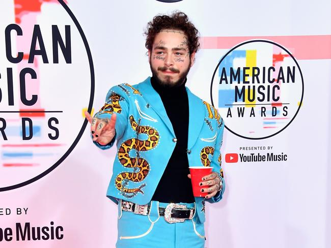 Multiple nominee Post Malone will perform with the Red Hot Chili Peppers, which will be... interesting. Picture: Frazer Harrison/Getty Images.