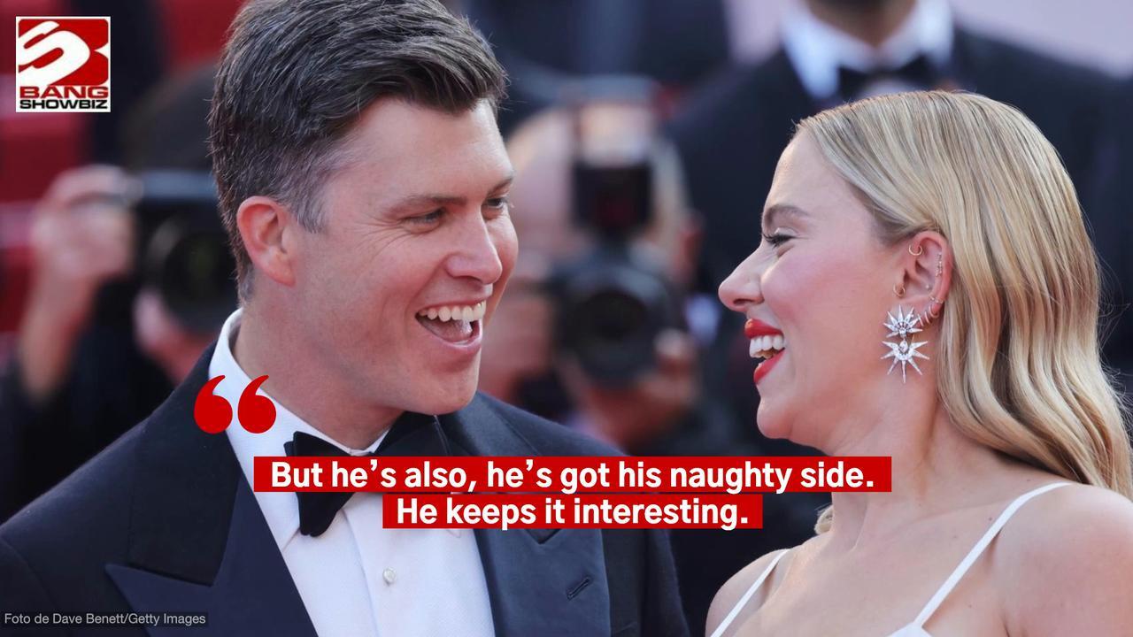 Colin Jost is a very great guy, says Scarlett Johansson