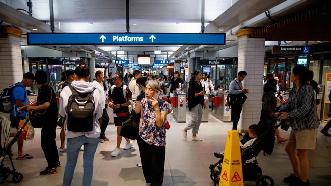 Major delays on some lines of Sydney’s train network. Picture: NCA NewsWire / Nikki Short