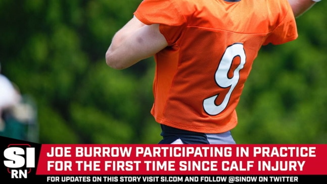 Bengals quarterback Joe Burrow back at practice for the first time