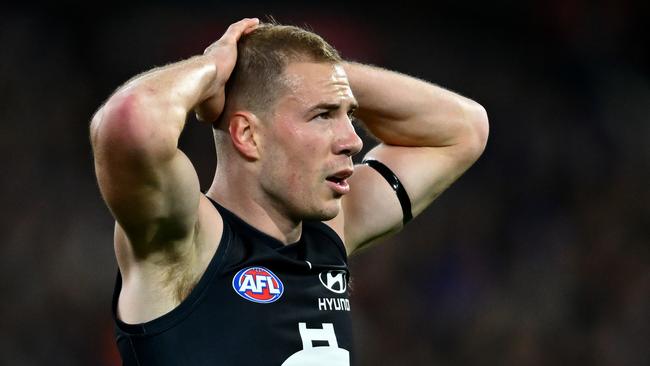 The goalkicking woes of Carlton and Harry McKay again came to the fore on Sunday night. Picture: Quinn Rooney/Getty Images