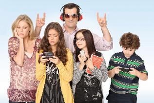 The Dunphy family from the television show The Modern Family