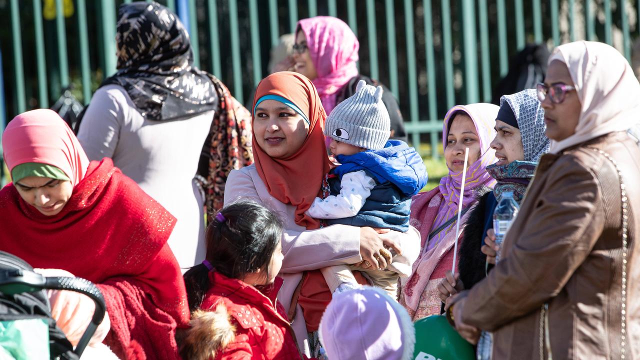 Families enjoy Eid al-Adha at Roberts Park in Greenacre. Picture: Julian Andrews. Photos can be purchased at newsphotos.com.au