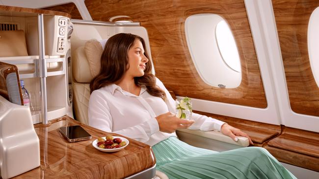 The newly refurbished Business Class on Emirates.