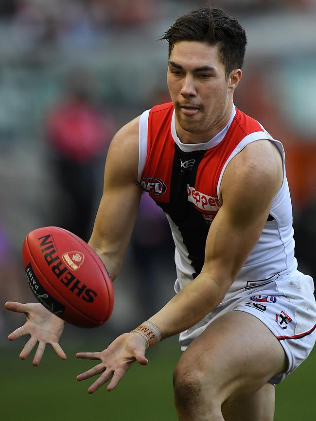 Jade Gresham of the Saints showed his composure again against Melbourne. Picture: AAP Image/Julian Smith