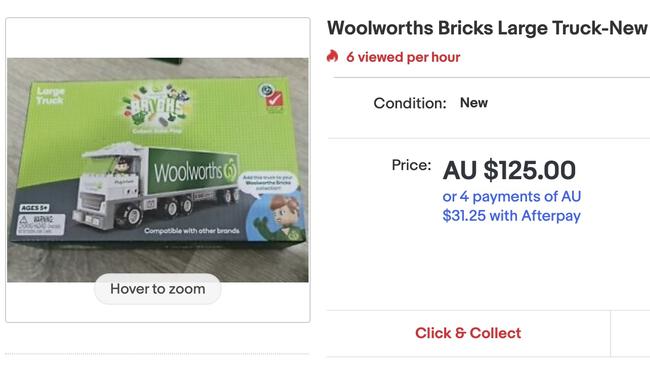 Fuming shoppers have expressed disappointment at Woolworths Bricks items being resold on eBay and Facebook Marketplace.