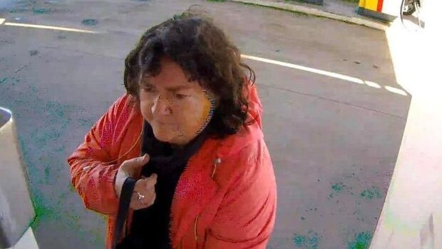 Colleen South, 58, was captured on CCTV at Sunraysia Petroleum at Berriwillock on Sunday July 3 at about 12pm, on the Calder Highway. Picture: Facebook