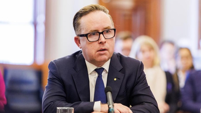 Former Qantas chief Alan Joyce had the 65th highest realised pay in the ASX 100. Picture: Aaron Francis
