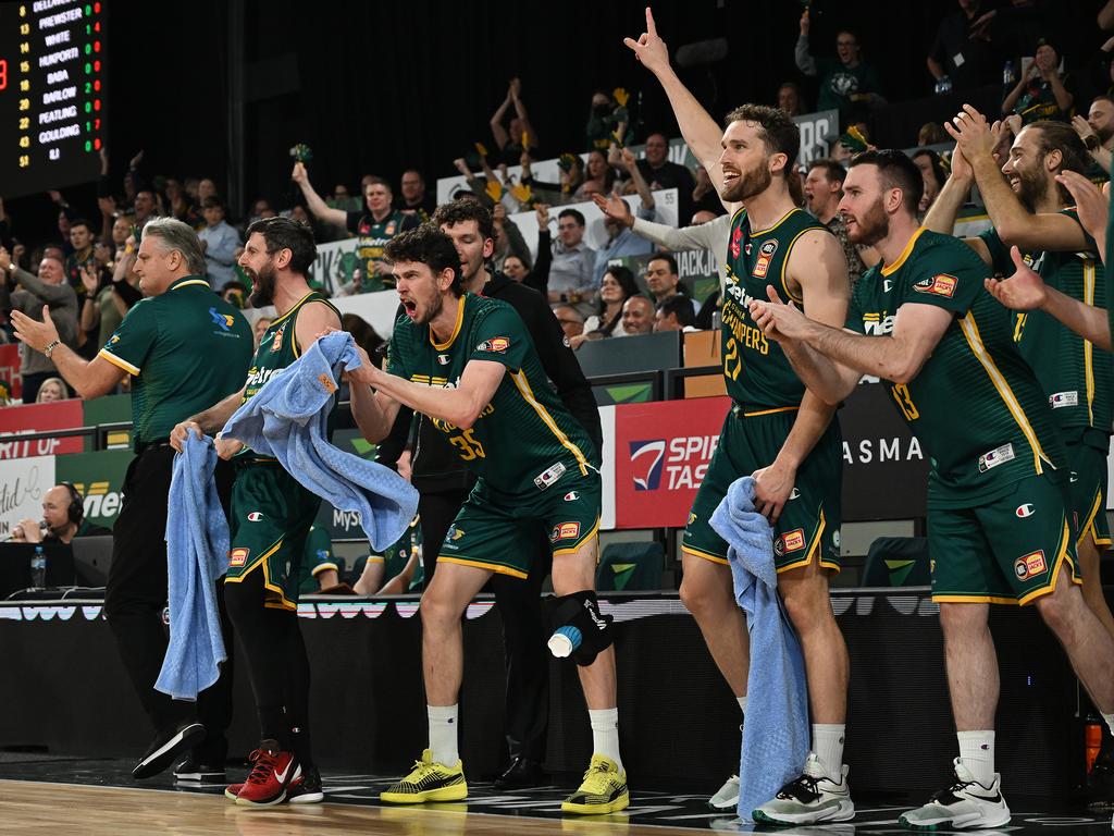 Tasmanian basketball fans have given the JackJumpers a vocal following through their first season. Picture: Steve Bell/Getty Images