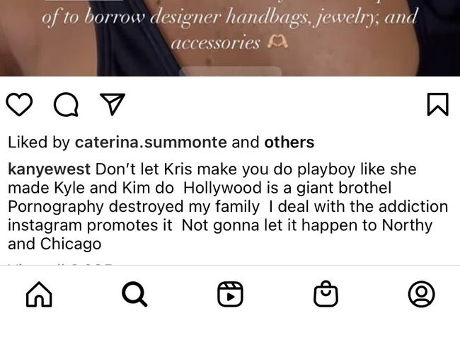 Kanye West hit out at Kris Jenner in the posts.