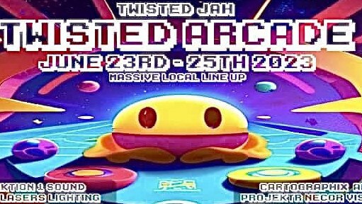 An online flyer for the Twisted Arcade event that Ms Rokic attended in bushland at North Bannister over the weekend. Source: Facebook