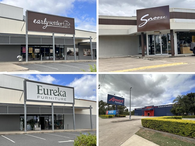 Some of the businesses allegedly broken into where the chop-shop car was seen at various crime scenes around Rockhampton.