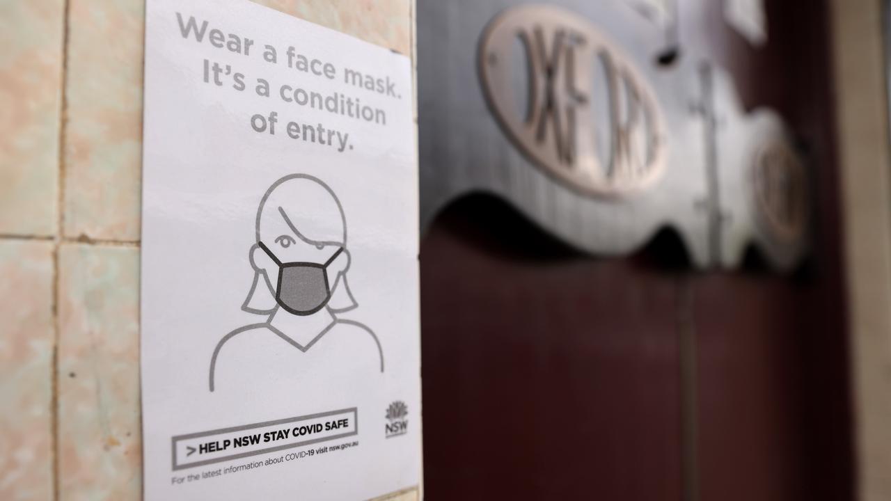 Face masks will no longer be required indoors from March 1 in NSW. Picture: NCA NewsWire/Damian Shaw