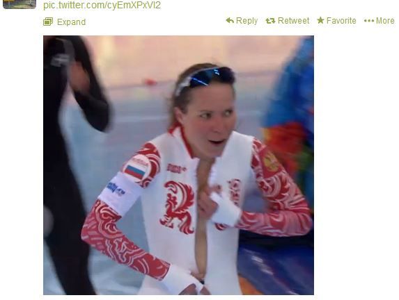 Celebrity Nip Slip: Olga Graf's Wardrobe Malfunction At Olympics