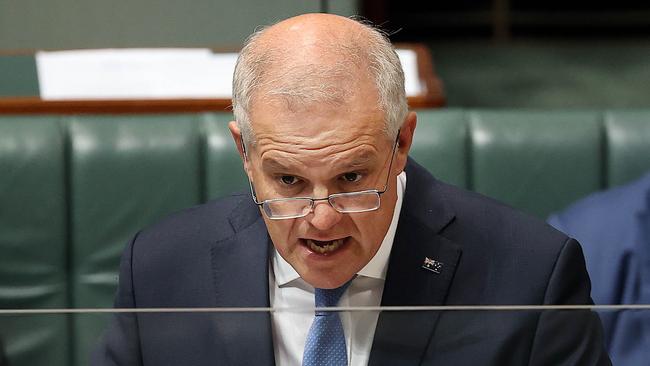 Scott Morrison in parliament on Monday. Picture: NCA NewsWire / Gary Ramage