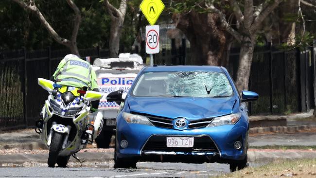 The scene at Kuraby after grandmother Maria Teresa Gomez was struck in 2022. Picture: Liam Kidston