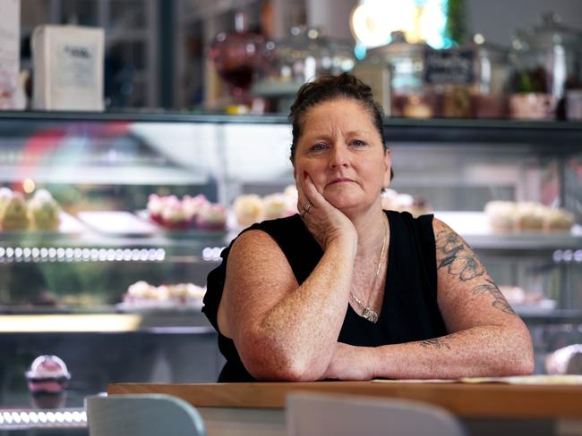 Cake shop owner Alison Dempsey is tired of the crime in Nowra after having two of her cars smashed up and vandalised. Picture: Jane Dempster/The Daily Telegraph.