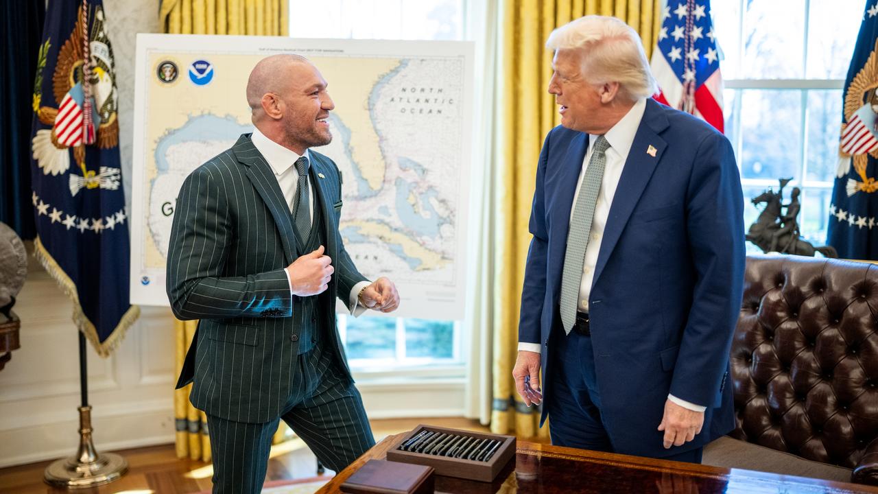 Conor McGregor meets with President Trump in the Oval Office.