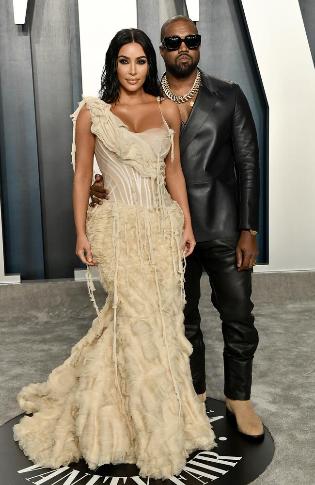 Professional posers Kim and Kanye at the Vanity Fair party. Picture: Frazer Harrison/Getty Images