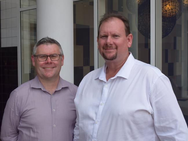 Queensland Labor Senator Murray Watt and Russell Robertson.