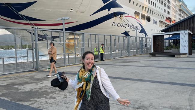 Beth Russell from Sydney was impressed with Cairns on her day trip with the P &amp; O Cruises' Pacific Explorer. Picture: Andreas Nicola