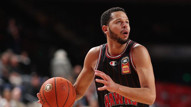 Tyler Harvey saved the day for the Hawks, with a last second three-pointer securing victory over the Taipans. Picture: Getty Images