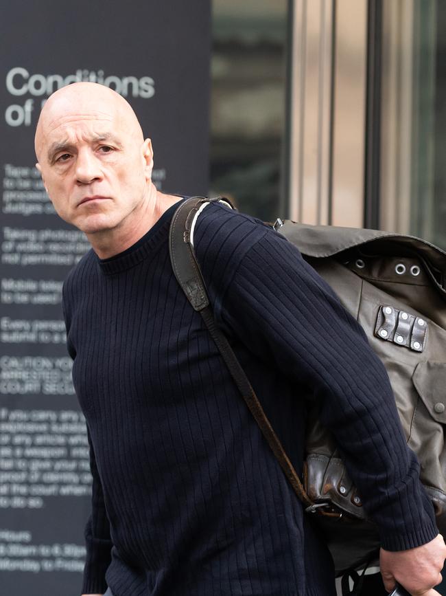 Percy “No Mercy” Lanciana outside court in 2019. Picture: Sarah Matray