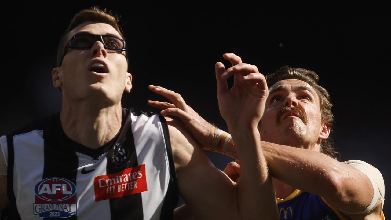 Joe Daniher played well forward but struggled in the ruck. (Photo by Daniel Pockett/AFL Photos/via Getty Images)