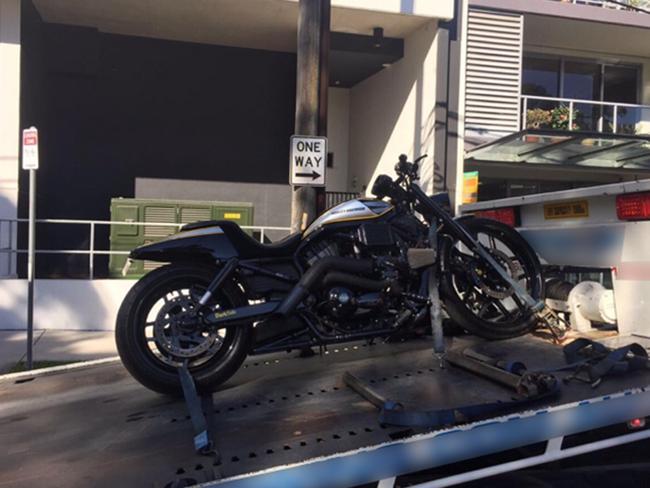 A motorbike is one of the items seized after a Sydney raid. Picture: Australian Federal Police