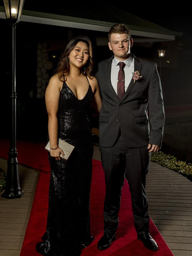 Formal for year 12 students from Emmanuel College. Celine Park and Jake McPherson . Picture: Jerad Williams