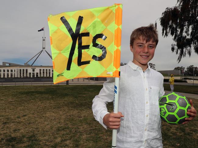 Eddie Blewett outside Parliament House in Canberra. Picture Gary Ramage