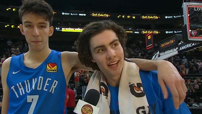 Chet Holmgren and Josh Giddey.