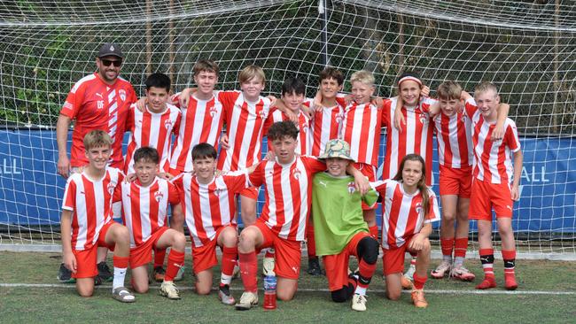 Wodonga Diamonds U13 boys are through to the 2024 Football NSW Champion of Champions grand final. Picture: Supplied