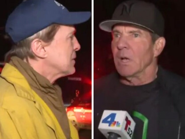 A US television reporter is facing backlash over his interview with Hollywood star Dennis Quaid. Picture: NBC