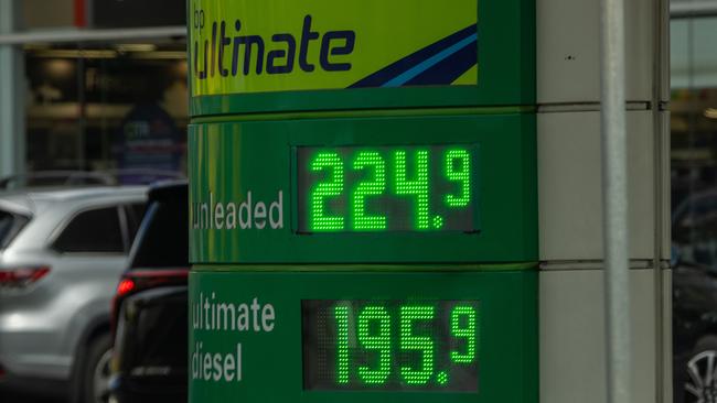 Petrol Prices at OTR West Tce. Pictured on April 7th 2023.  Picture: Ben Clark