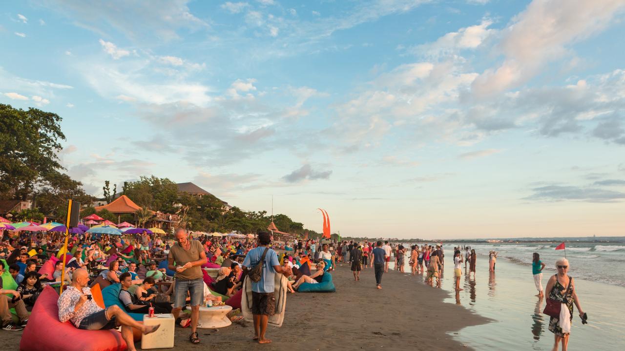 Bali destinations like Kuta, shown in February 2016, may not be available to Aussies for some time.