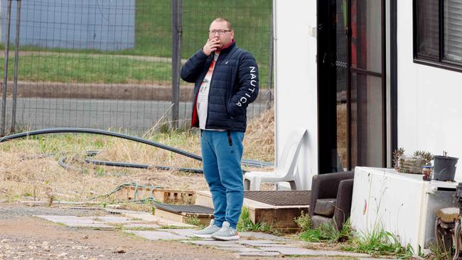 The Russian diplomat on Thursday at the inner Canberra site. Picture: David Beach